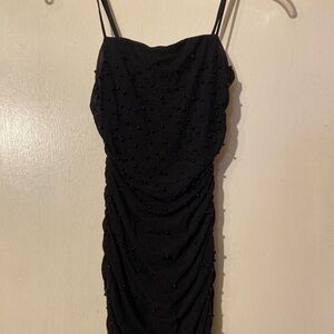 Elegant Black Beaded Dress